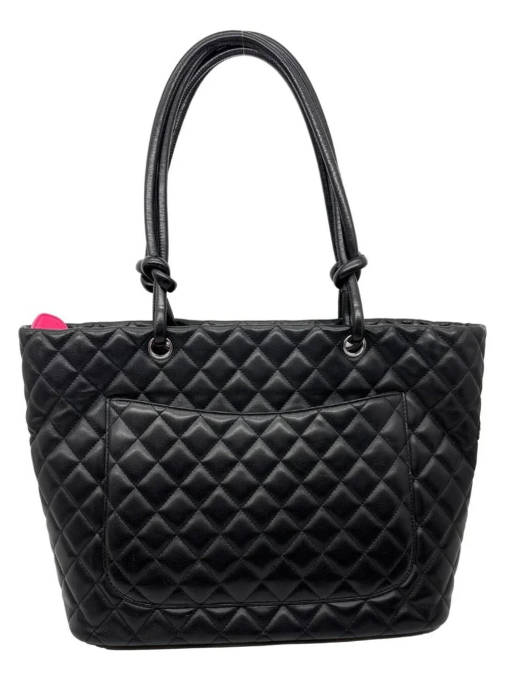 Chanel  Cambon Ligne Large Quilted Calfskin Leather Tote Bag Black